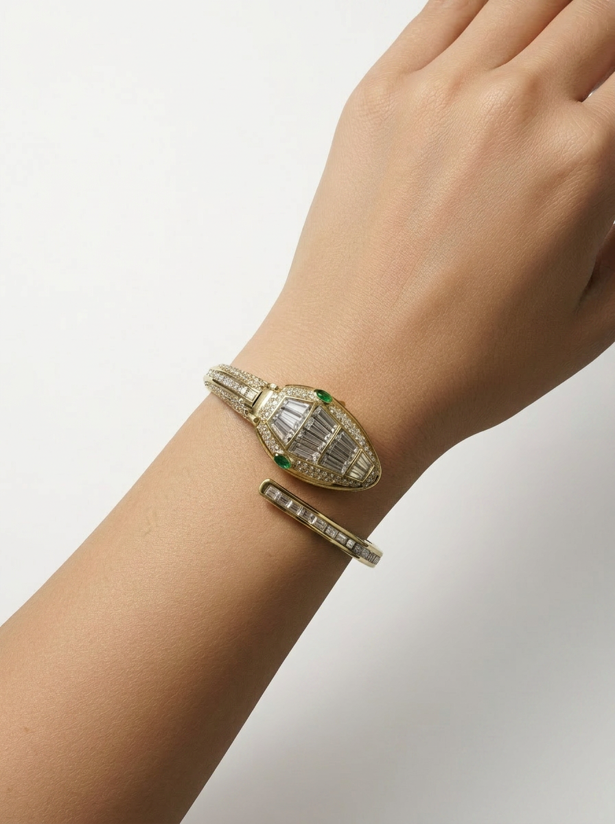 Snake Watch Bracelet - On Model Wrist