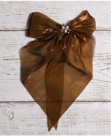 Luxe Pearl Satin Bow Hair Clips