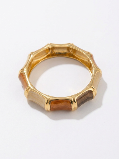 Gold Bamboo Bangle Earthy - Product Shot