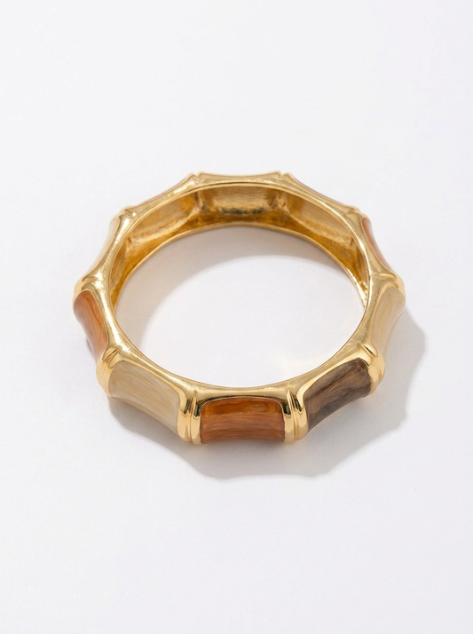 Gold Bamboo Bangle Earthy - Product Shot