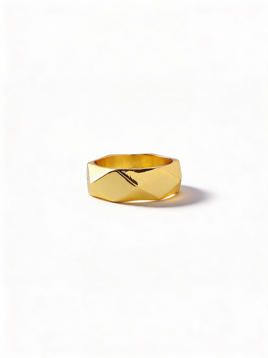 Gold Faceted Ring - Product Shot