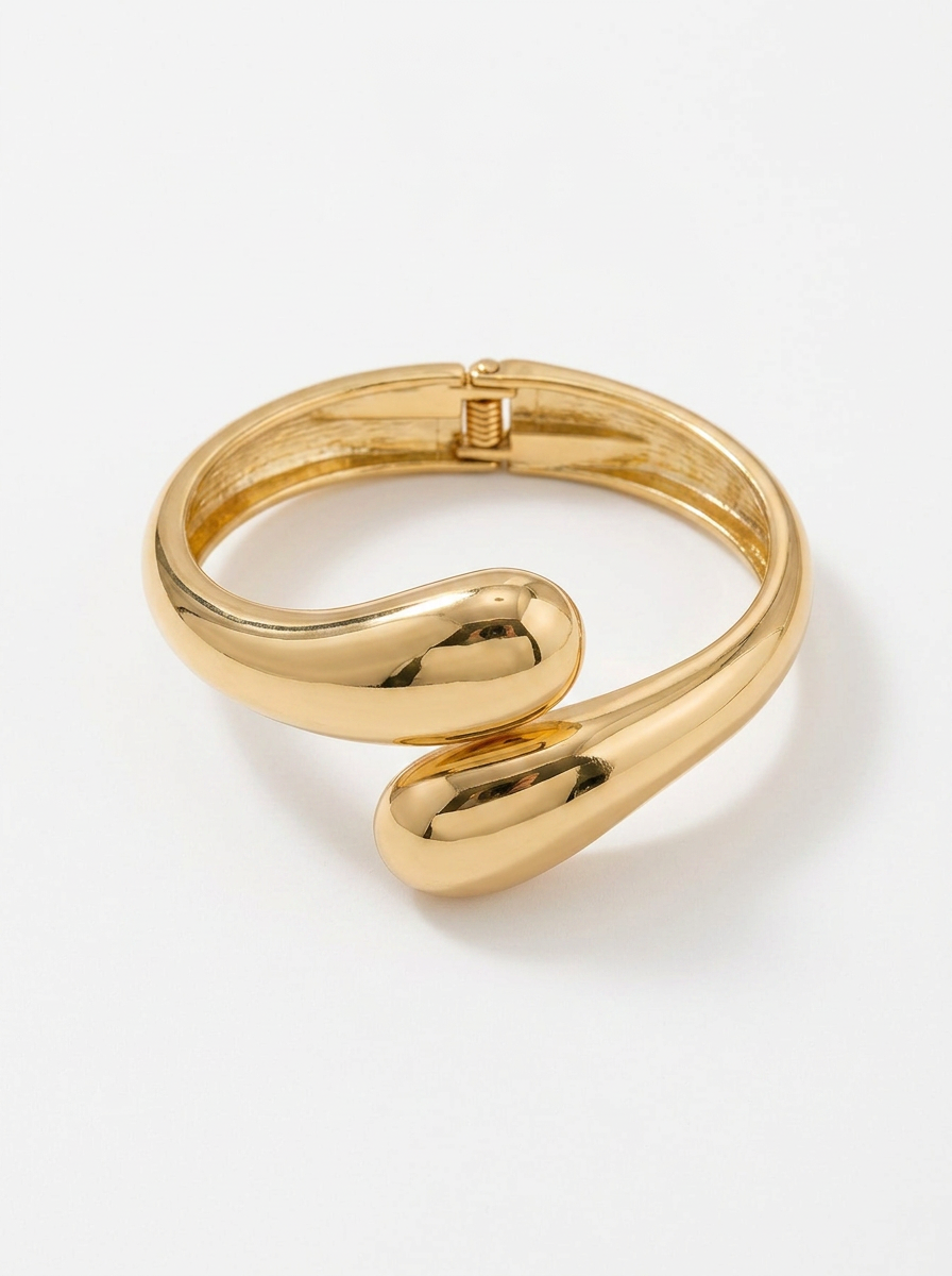 Gold Teardrop Bangle - Product Shot