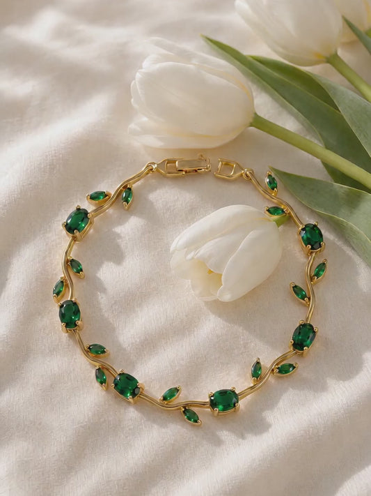 Green Tulip Bracelet – video with fresh white tulips