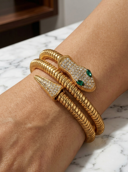 Snake Wraparound Bracelet - On Model