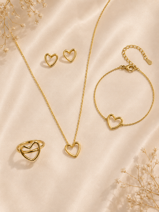 Trendy Heart Hollow Jewellery