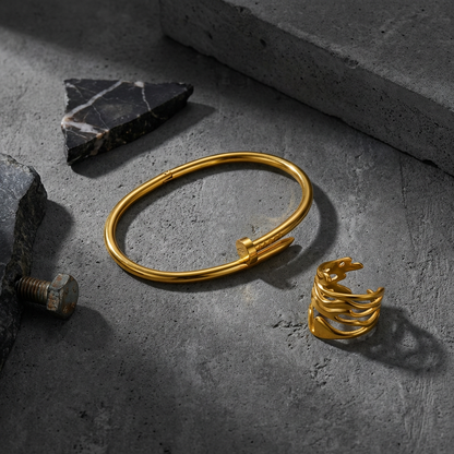 Bold & Edgy - Bracelet & Ring Combo - Complete Set