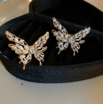 Gold & Silver Trendy Butterfly Ring