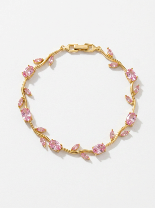 Pink Stone Tulip Bracelet - Product Shot